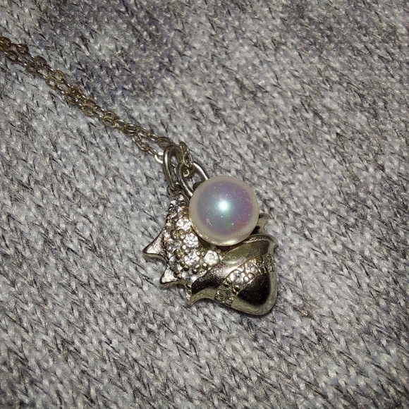 18" Seashell Necklacw with Pearl 925 - Picture 1 of 3